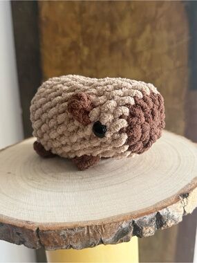 Handmade Crochet Capybara Amigurumi Plush Chenille Yarn Stuffed Animal